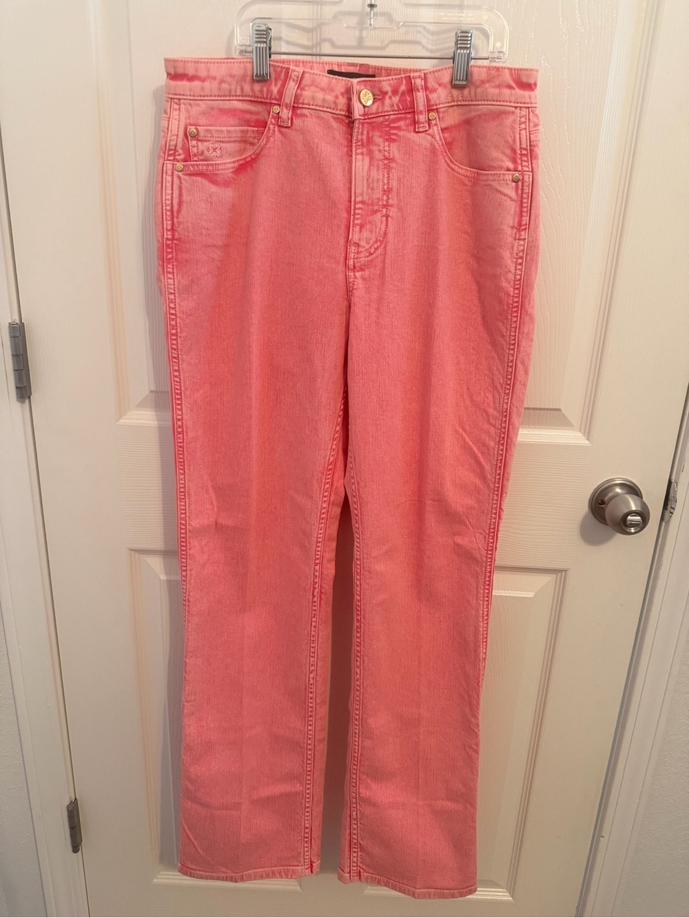 kate spade Coral Pink Straight-Leg Jeans